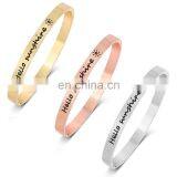 Stainless Steel Personalized Engraved 6.8 cm Diameter Bangels Jewellery Shop Names Bangles
