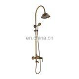 Top quality hotel classic antique brass rainfall in wall bath shower mixer