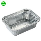 [100 Pack] Aluminum Foil Pans, Aluminum Pans Disposable, Aluminum Pans for Toaster Oven, Disposable Steam Table Deep Pans for Parties, BBQ, Chafing, Baking, Takeout and Catering