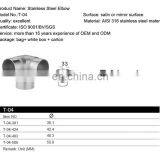 Stainless Steel Handrail Connector 3 Way Corner Union Elbow 90 Degree thumbnail-7