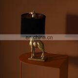 Creative Small Giraffe Resin Animal Base Home Decoration Black Lampshade Luxury Gold Desk Lights for Living Room thumbnail-2