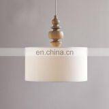 Best Quality White Wood Ring Rounds Pendant Lamps E27 Buld Room Light for Home Decor Dinner Room thumbnail-2