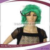 Synthetic Cosplay Short Green Wig thumbnail-1