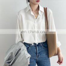 Women's Solid Color Elegant Silk Satin Summer Blouses & Shirts thumbnail-5