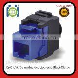 UTP CAT 5E RJ45 Keystone Jack Tooless
