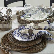 Hot Sale Rustic Rattan Napkin Ring WHolesale in Bulk Tableware Set Napkin Holder Rings Wovenmade in Vietnam thumbnail-5