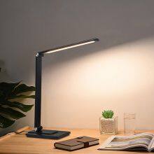 Multifunctional Reading Light Led Folding Wireless Charging Desk Lamp With USB Charging Port Eye Protection Study Table Lamps thumbnail-5