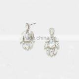 CRYSTAL RHINESTONE PETAL TEARDROP EVENING EARRINGS thumbnail-4