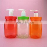 518ml plastic mason jar with plastic lid and plastic pump for hand soap