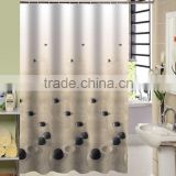 cobbles and sands polyester shower curtain for hotel, family, waterproof bath curtain