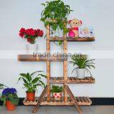 The New Wood Floor Flower Special Multi-layer Wooden Flower Pot Holder Real Balcony Plant Shelf Quality Choice thumbnail-4