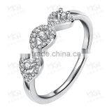 SGS Certified LEKANI 18K Gold Plated Latest Design Diamond Ring for Sale thumbnail-1