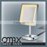 ce certificated sensor switch square free standing table top led mirror