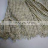 High Quality Plaid Scarf 100% Cotton Woman Scarf thumbnail-3