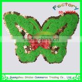 Sewing on clothes sequin applique embroidered green butterfly bead custom embroidery patch