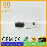 High quality gold plated mini dp to hdmi vga adapter for laptop