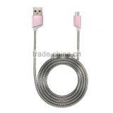 2016 Hot Selling High Quality Aluminum Braided Wire Cable for Iphone 6 6 Plus 6s 6s Plus s7 s7 Edge