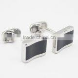 Wholesale Black Stainless Steel Custom Men's Cufflinks thumbnail-2