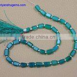 Green Onyx Hand Made 6*10-8*12 mm Faceted Tumble Shape, 16" Strand Length 100% Natural Gemstones