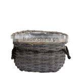 2pcs factory direct supply oval garden flower basket with handle