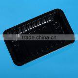 disposable packing black PET food tray