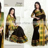 COTTON SILK SAREES WITH BLOUSE ATTACHED