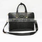 New Men's Briefcase Crocodile Grain Bag Black PU Leather Briefcase thumbnail-2