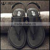 New Womens T-Strap Flat Flip Flop Monogrammed Sandals thumbnail-4