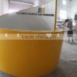 fashion yellow style photos counter design reception desk