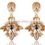 CZ94157 Women Rhinestone Crystal Dangle Ear Studs Gold Plated Earrings Jewelry thumbnail-1