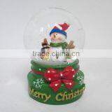 45mm snow global water ball with green base and snowman Inside