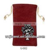 Red Double-faced Pile Sun Eyewear Case