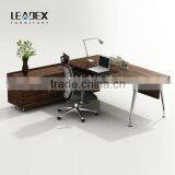 Luxury Wooden Executive Office Desk With Metal Frame thumbnail-1