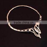 Wholesale Good Quality Wedding Jewelry Set Gold Metal Crystal Stone Knotted Necklace Earring Set 4PCS Jewelry Set For Women thumbnail-5