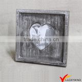 Dent Face Table Stand Vintage Old Love Shape Picture Frame