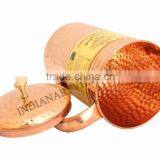 Pure Copper Hammered Pitcher Jug 1000 ML - Storage Water Home Restaurant Hotel Tableware Serveware thumbnail-3