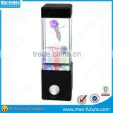 Mini Aquarium Colorful LED Dancing Water Speaker With Jellyfish Swiming in the Tank F-1218 J thumbnail-4