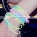 Factory Directly Wholesale Cheap Price Custom Neon Silicone Wristband 6MM Width thumbnail-2