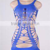 Ready Stock Accept Paypal Hollow Out Flirty Tube Chemise Sexy Lingerie Royal Blue Babydolls thumbnail-1