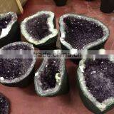 Natural Brazil Amethyst Quartz Crystal Geode for Sale