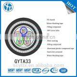 GYTA33 Layer Filling Loose Tube Single Steel Wire PE Outer Sheath Outdoor Fiber Optic Cable thumbnail-1