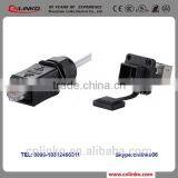 IP67 Front Panel Mounted Male to Female Waterproof RJ45 Connector With Ethernet Cable thumbnail-5