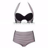 Women's Bandage Cris Cross Swimwear Push Up Bating Suit High Waist Bikini