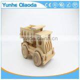 Wood 3D Vehicle Puzzles Truck 3D Woodcraft Kit Assemble Paint DIY 3D Puzzle Toys for Kids Adults the Best Birthday Gift thumbnail-4