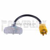 H50343 10/3 25 ft LIGHTED Generator Power Cord 3-Outlets 25 Foot Feet