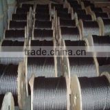ASTM, GB, BS,DIN,JIS, AISI non-alloy steel wire rope ungalvanized