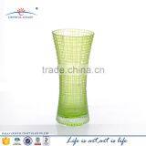Hand Blown Home Goods Antique Green Glass Vases thumbnail-3