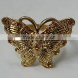 Bulk Beaded Metal Butterfly Napkin Rings thumbnail-1