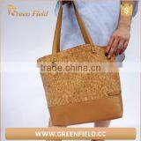 Cork Tote Bag Brown Leather Cork Shopping Bag thumbnail-1