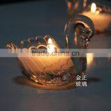 Little Swan Style Glass Candle Holder, Cute Glass Candle Holder